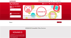 Desktop Screenshot of my.konami.net